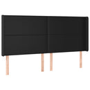 vidaXL fekete műbőr LED-es fejtámla 203x16x118/128 cm