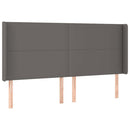 vidaXL szürke műbőr LED-es fejtámla 203x16x118/128 cm