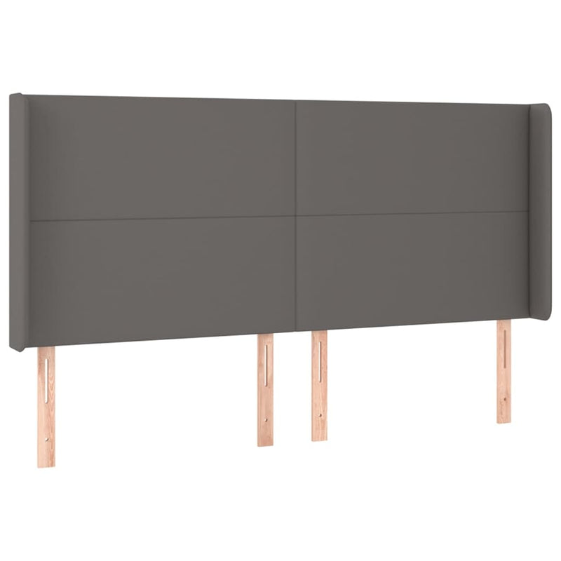 vidaXL szürke műbőr LED-es fejtámla 203x16x118/128 cm