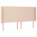 vidaXL cappuccino műbőr LED-es fejtámla 203x16x118/128 cm