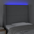 vidaXL világosszürke szövet LED-es fejtámla 93x16x118/128 cm