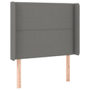 vidaXL sötétszürke szövet LED-es fejtámla 93x16x118/128 cm