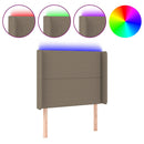 vidaXL tópszínű szövet LED-es fejtámla 93x16x118/128 cm