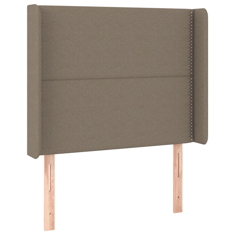 vidaXL tópszínű szövet LED-es fejtámla 93x16x118/128 cm