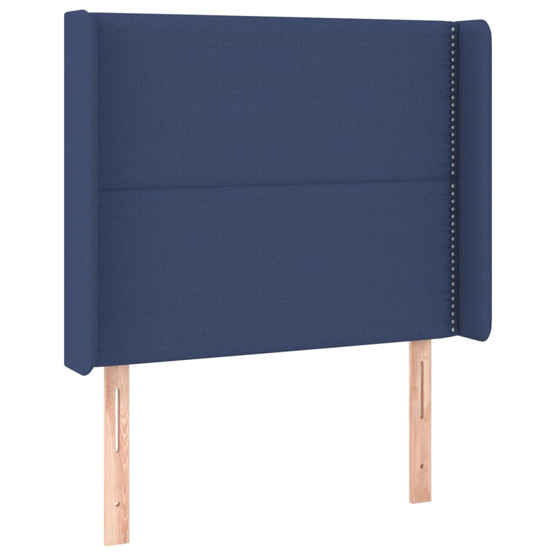 vidaXL kék szövet LED-es fejtámla 93x16x118/128 cm