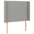 vidaXL világosszürke szövet LED-es fejtámla 103x16x118/128 cm