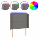 vidaXL sötétszürke szövet LED-es fejtámla 103x16x118/128 cm