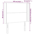 vidaXL sötétszürke szövet LED-es fejtámla 103x16x118/128 cm