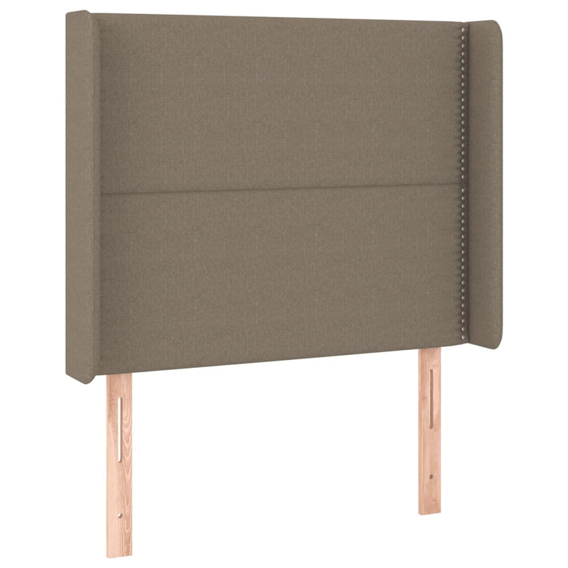 vidaXL tópszínű szövet LED-es fejtámla 103x16x118/128 cm