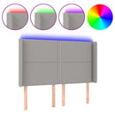 vidaXL világosszürke szövet LED-es fejtámla 147x16x118/128 cm