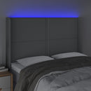 vidaXL világosszürke szövet LED-es fejtámla 147x16x118/128 cm