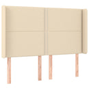 vidaXL krémszínű szövet LED-es fejtámla 147x16x118/128 cm