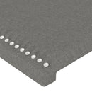 vidaXL sötétszürke szövet LED-es fejtámla 183x16x118/128 cm