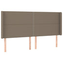 vidaXL tópszínű szövet LED-es fejtámla 183x16x118/128 cm