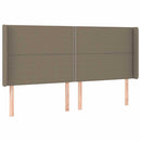 vidaXL tópszínű szövet LED-es fejtámla 183x16x118/128 cm