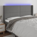 vidaXL sötétszürke szövet LED-es fejtámla 203x16x118/128 cm