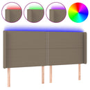 vidaXL tópszínű szövet LED-es fejtámla 203x16x118/128 cm