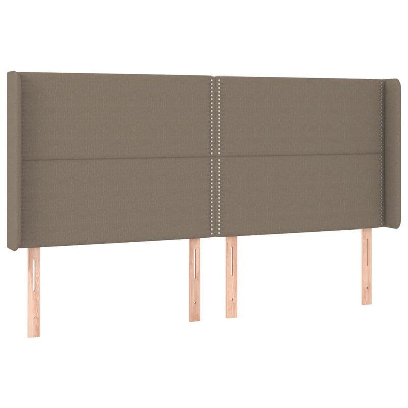 vidaXL tópszínű szövet LED-es fejtámla 203x16x118/128 cm