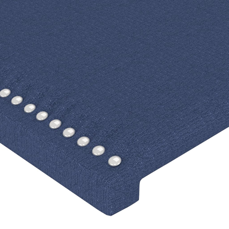 vidaXL kék szövet LED-es fejtámla 203x16x118/128 cm
