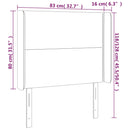 vidaXL rózsaszín bársony LED-es fejtámla 83x16x118/128 cm