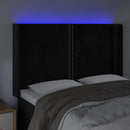 vidaXL fekete bársony LED-es fejtámla 147x16x118/128 cm
