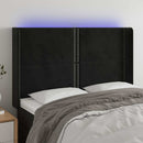 vidaXL fekete bársony LED-es fejtámla 147x16x118/128 cm