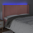 vidaXL rózsaszín bársony LED-es fejtámla 163x16x118/128 cm
