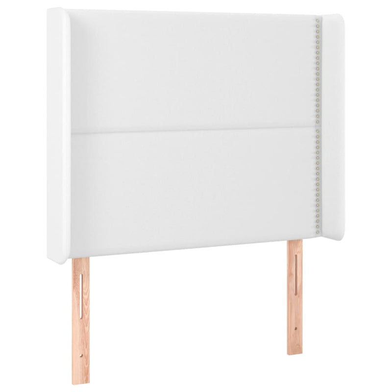 vidaXL fehér műbőr LED-es fejtámla 83x16x118/128 cm