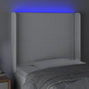 vidaXL fehér műbőr LED-es fejtámla 83x16x118/128 cm