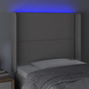 vidaXL szürke műbőr LED-es fejtámla 83x16x118/128 cm