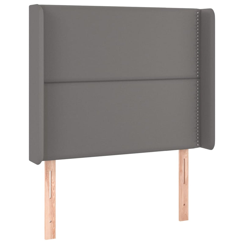 vidaXL szürke műbőr LED-es fejtámla 103x16x118/128 cm