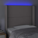 vidaXL szürke műbőr LED-es fejtámla 103x16x118/128 cm