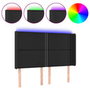 vidaXL fekete műbőr LED-es fejtámla 147x16x118/128 cm