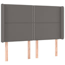 vidaXL szürke műbőr LED-es fejtámla 147x16x118/128 cm