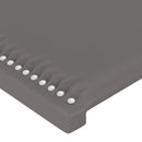 vidaXL szürke műbőr LED-es fejtámla 147x16x118/128 cm
