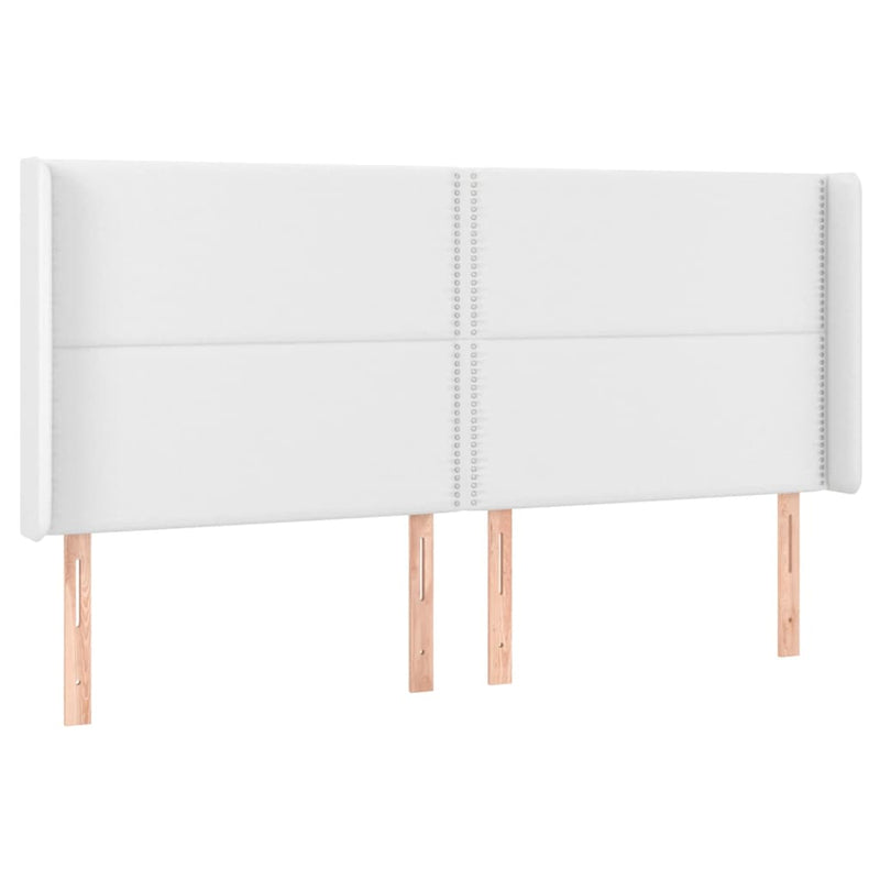 vidaXL fehér műbőr LED-es fejtámla 163x16x118/128 cm