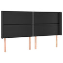 vidaXL fekete műbőr LED-es fejtámla 183x16x118/128 cm