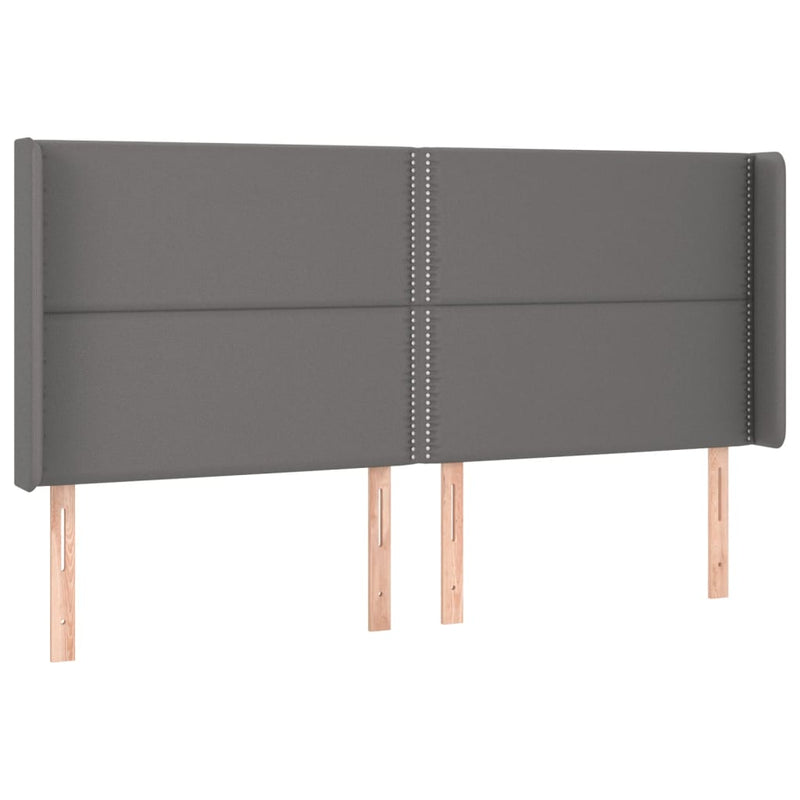 vidaXL szürke műbőr LED-es fejtámla 183x16x118/128 cm