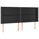 vidaXL fekete műbőr LED-es fejtámla 203x16x118/128 cm