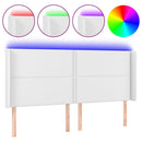 vidaXL fehér műbőr LED-es fejtámla 203x16x118/128 cm