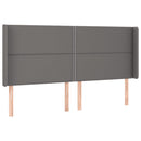 vidaXL szürke műbőr LED-es fejtámla 203x16x118/128 cm