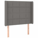 vidaXL sötétszürke szövet LED-es fejtámla 83x16x118/128 cm