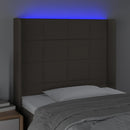 vidaXL tópszínű szövet LED-es fejtámla 83x16x118/128 cm