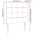 vidaXL krémszínű szövet LED-es fejtámla 83x16x118/128 cm