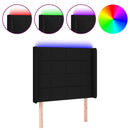 vidaXL fekete szövet LED-es fejtámla 93x16x118/128 cm