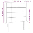 vidaXL krémszínű szövet LED-es fejtámla 93x16x118/128 cm