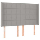 vidaXL világosszürke szövet LED-es fejtámla 147x16x118/128 cm