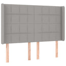 vidaXL világosszürke szövet LED-es fejtámla 147x16x118/128 cm