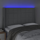 vidaXL világosszürke szövet LED-es fejtámla 147x16x118/128 cm