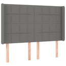 vidaXL sötétszürke szövet LED-es fejtámla 147x16x118/128 cm